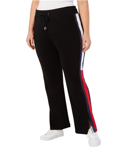 Tommy Hilfiger Womens Flag-Logo Casual Sweatpants black 1X/31