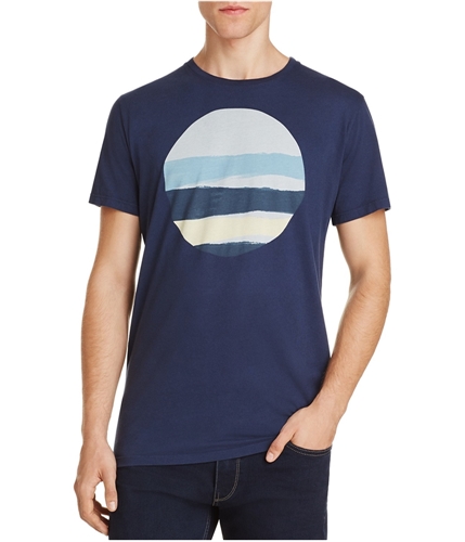 Vestige Mens Ripped Circle Graphic T-Shirt nvy XL
