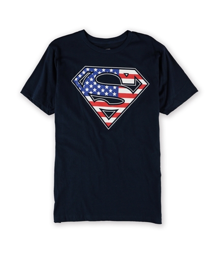 Superman Mens Americana Graphic T-Shirt navy L