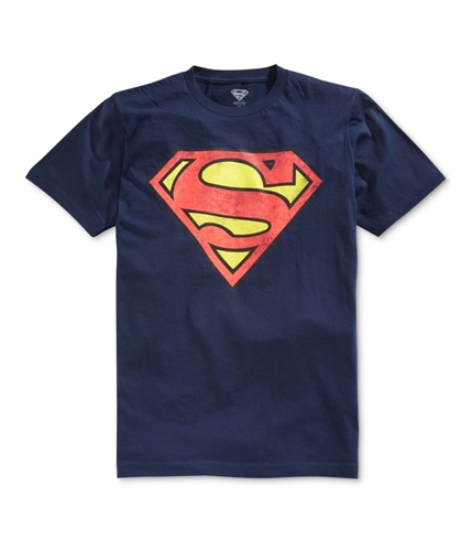 Bioworld Mens Superman Shield Graphic T-Shirt navy S