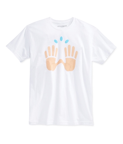 Bioworld Mens One Hands Graphic T-Shirt white S