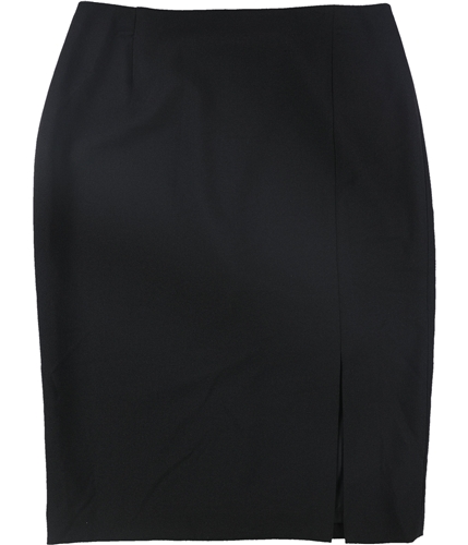 Tahari Womens Solid Pencil Skirt black 10