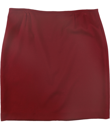 Tahari Womens Solid Pencil Skirt red 18