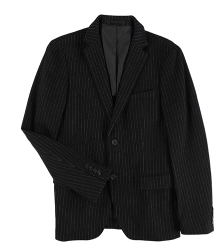 bar III Mens Slim-Fit Black Stripe Two Button Blazer Jacket black 38