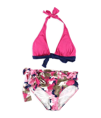 Tommy Bahama Womens Hlater Hi Waist 2 Piece Bikini pinkmartini XS