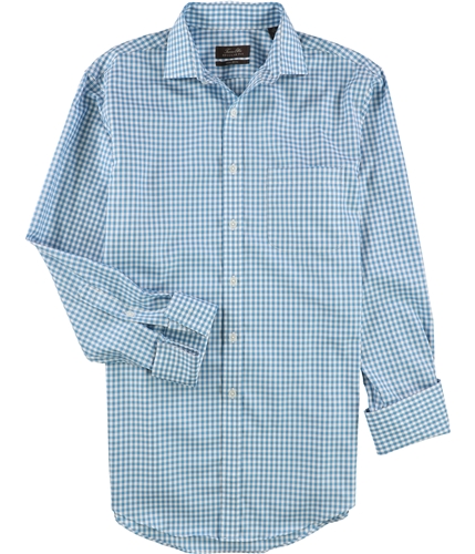 Tasso Elba Mens Non-Iron Button Up Dress Shirt aquagbgng 16.5