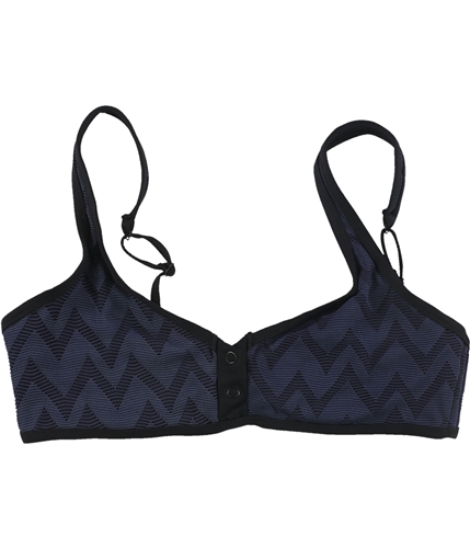 Tavik Womens Marlowe Textured Crop Bikini Swim Top navy S