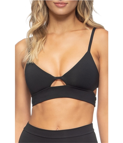 Tavik Womens Juliet Cut Out Bikini Swim Top black S