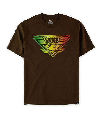 Vans Mens Calfornia Native Logo Graphic T-Shirt brown L