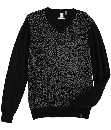 Calvin Klein Mens Cube Knit Sweater blackcube S