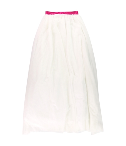 Say Yes to the Prom Womens Tulle Maxi Skirt white 0