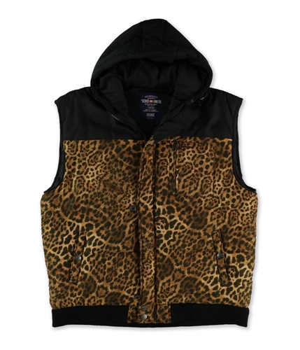 Ecko Unltd. Mens Cheetah Quilted Vest black 3XL