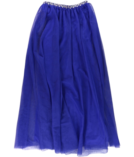 Blondie Nites Womens Embellished A-line Skirt blue 1