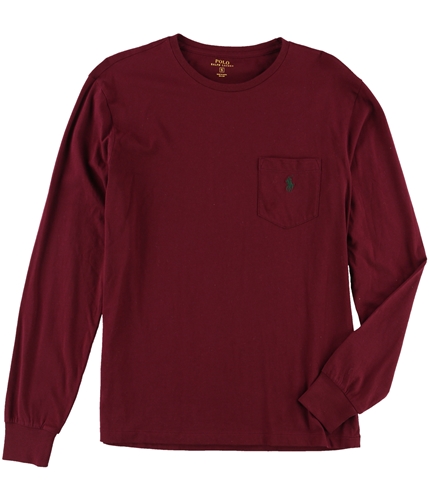 Ralph Lauren Mens Long Sleeve Logo Basic T-Shirt darkred S