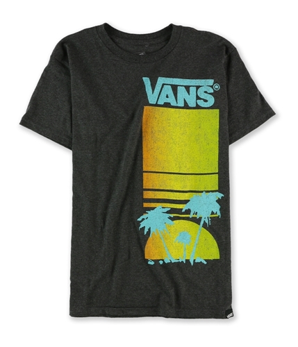 Vans Mens Sunset Palm Graphic T-Shirt grey S