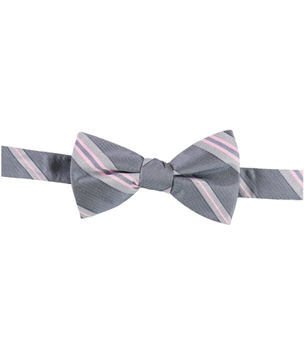 Ryan Seacrest Distinction Mens Perfect Stripe Self-tied Bow Tie greypink One Size