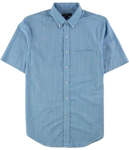Club Room Mens Lined Button Up Shirt blue S