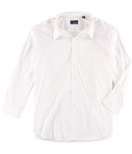 Club Room Mens Big & Tall Solid Button Up Dress Shirt brightwhite 20