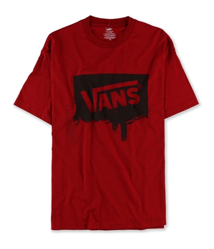 Vans Mens Classic Logo Graphic T-Shirt red L