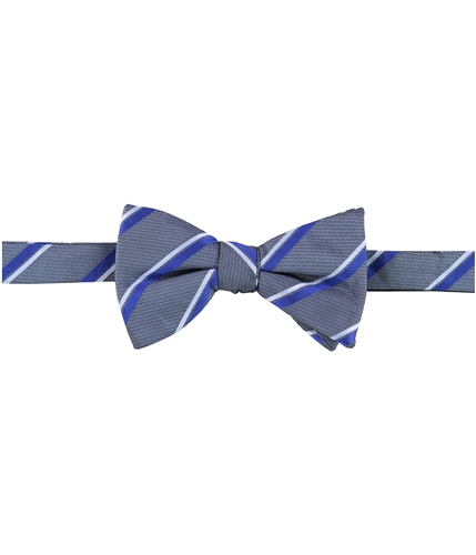 Alfani Mens Hudson Stripe Self-tied Bow Tie blue One Size