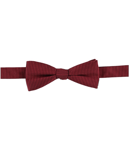 Ryan Seacrest Mens Texture Stripe Pre-tied Bow Tie red One Size