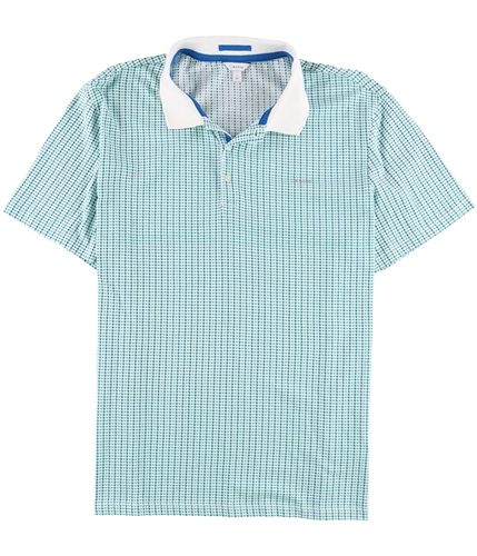Calvin Klein Mens Dot Leak Rugby Polo Shirt greenwhite XL