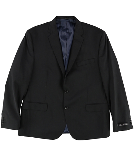 Kenneth Cole Mens Solid Two Button Blazer Jacket black 44