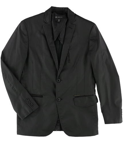 I-N-C Mens Textured Jacket deepblack M