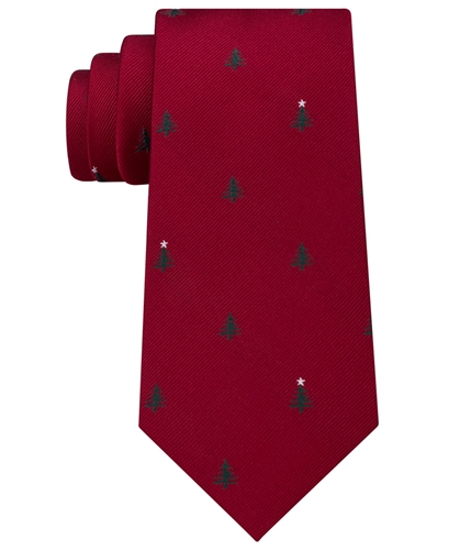 Tommy Hilfiger Mens Christmas Tree Self-tied Necktie red One Size