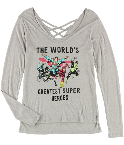 Justice League Womens Heroes Graphic T-Shirt grey S