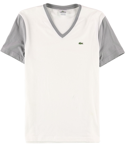 Lacoste Mens V Neck Basic T-Shirt white S