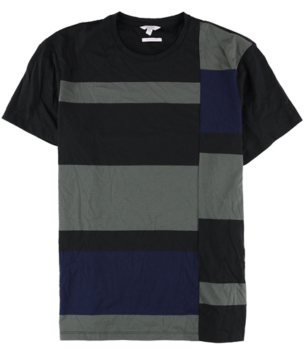 Calvin Klein Mens Liquid Touch Colorblocked Basic T-Shirt blackgeen 2XL