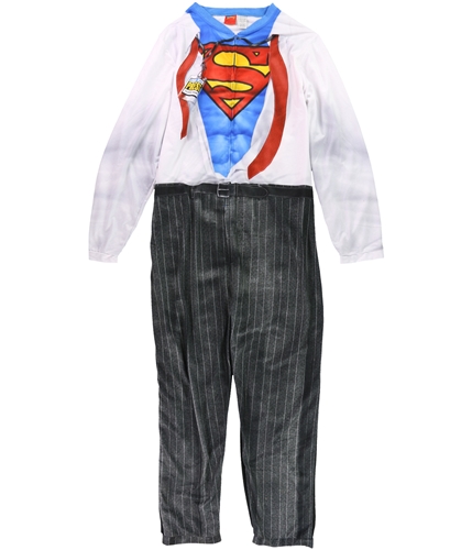 Superman Mens Jumpsuit Complete Costume white XL