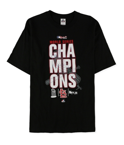 Majestic Mens St. Louis Cardinals 2011 World Series Graphic T-Shirt black XL