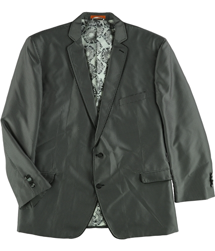Tallia Mens Patterned Two Button Blazer Jacket black 54