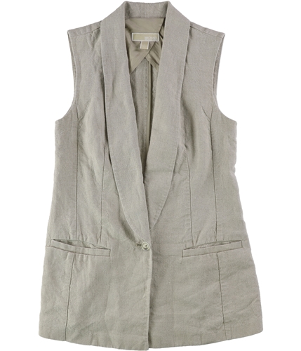 Michael Kors Womens Heathered Outerwear Vest beige 2