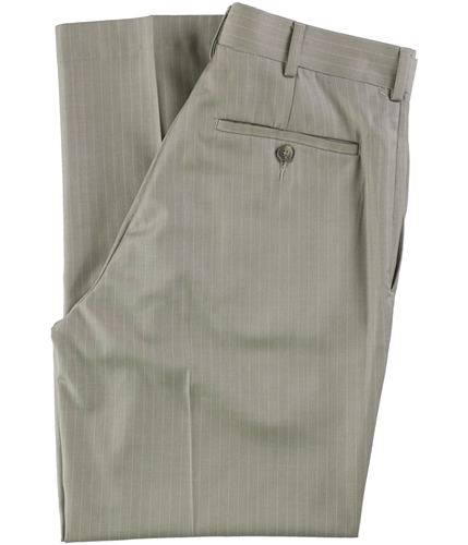 Perry Ellis Mens Pinstripe Casual Trouser Pants beige 32x30