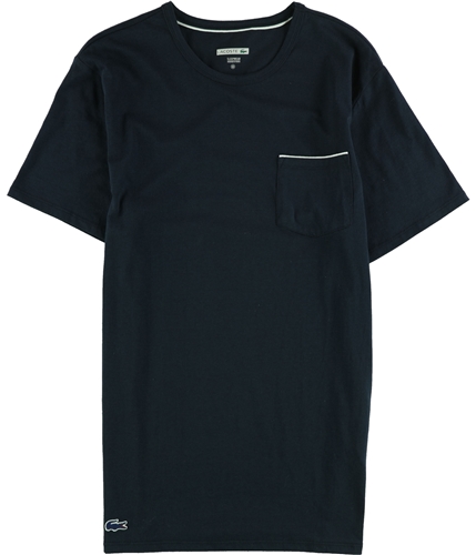 Lacoste Mens Solid Pajama Sleep T-shirt navy M