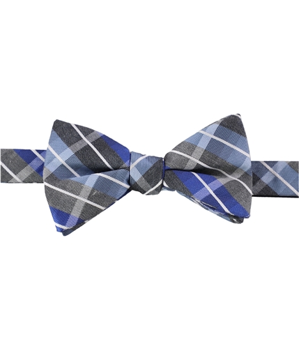 Alfani Mens Plaid Self-tied Bow Tie blue One Size