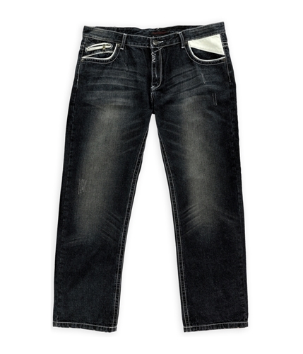 True Republic Mens Embellished Denim Boot Cut Jeans drkblue 40x34