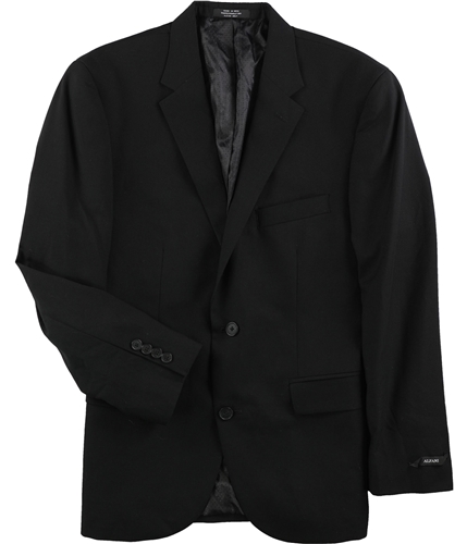 Alfani Mens Solid Two Button Blazer Jacket black 40