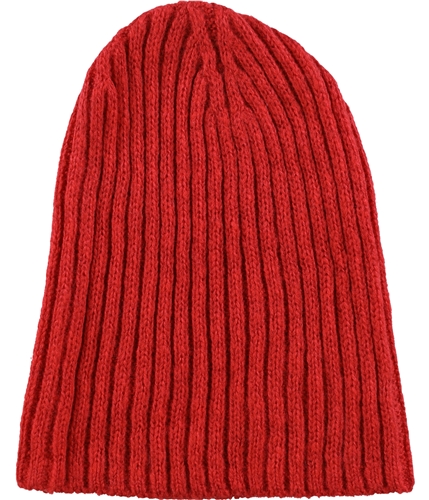 Tags Weekly Womens Solid Ribbed Beanie Hat red One Size