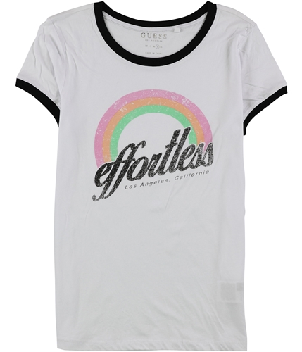 GUESS Womens Effortless Graphic T-Shirt white L
