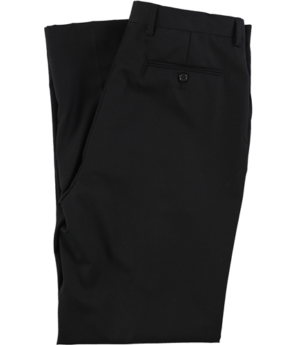 Michael Kors Mens Flat Front Dress Pants Slacks black 36x34