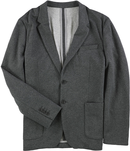 Calvin Klein Mens Heathered Two Button Blazer Jacket grey XL