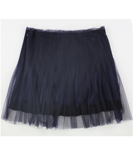 Ralph Lauren Womens Mesh Pleated Skirt navy 6