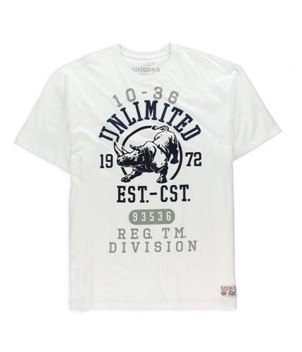 Ecko Unltd. Mens Trademark Logo Embellished T-Shirt blchwhite 2XL