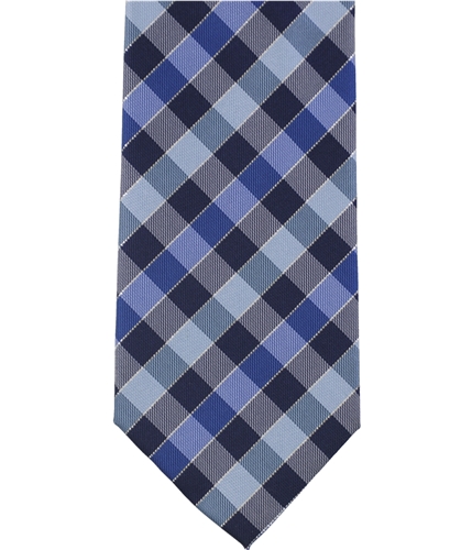 Geoffrey Beene Mens Checkered Self-tied Necktie blue One Size