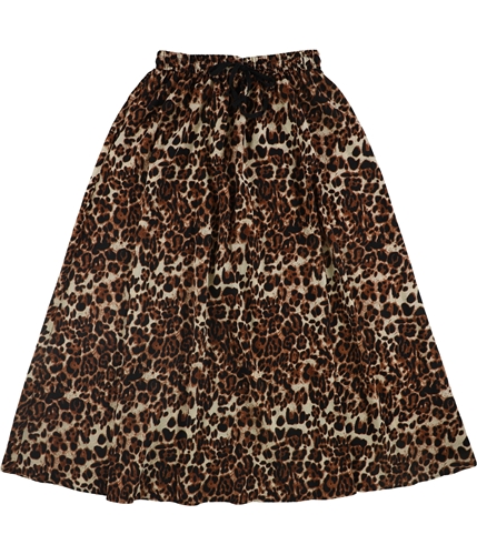 Chuanqi Womens Leopard A-line Maxi Skirt orange L