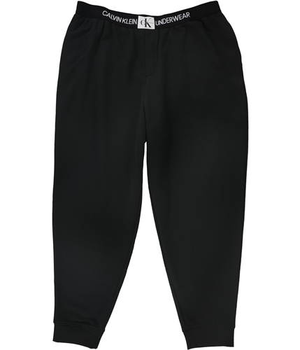 Calvin Klein Mens Logo Waistband Pajama Sweatpants black XL/28